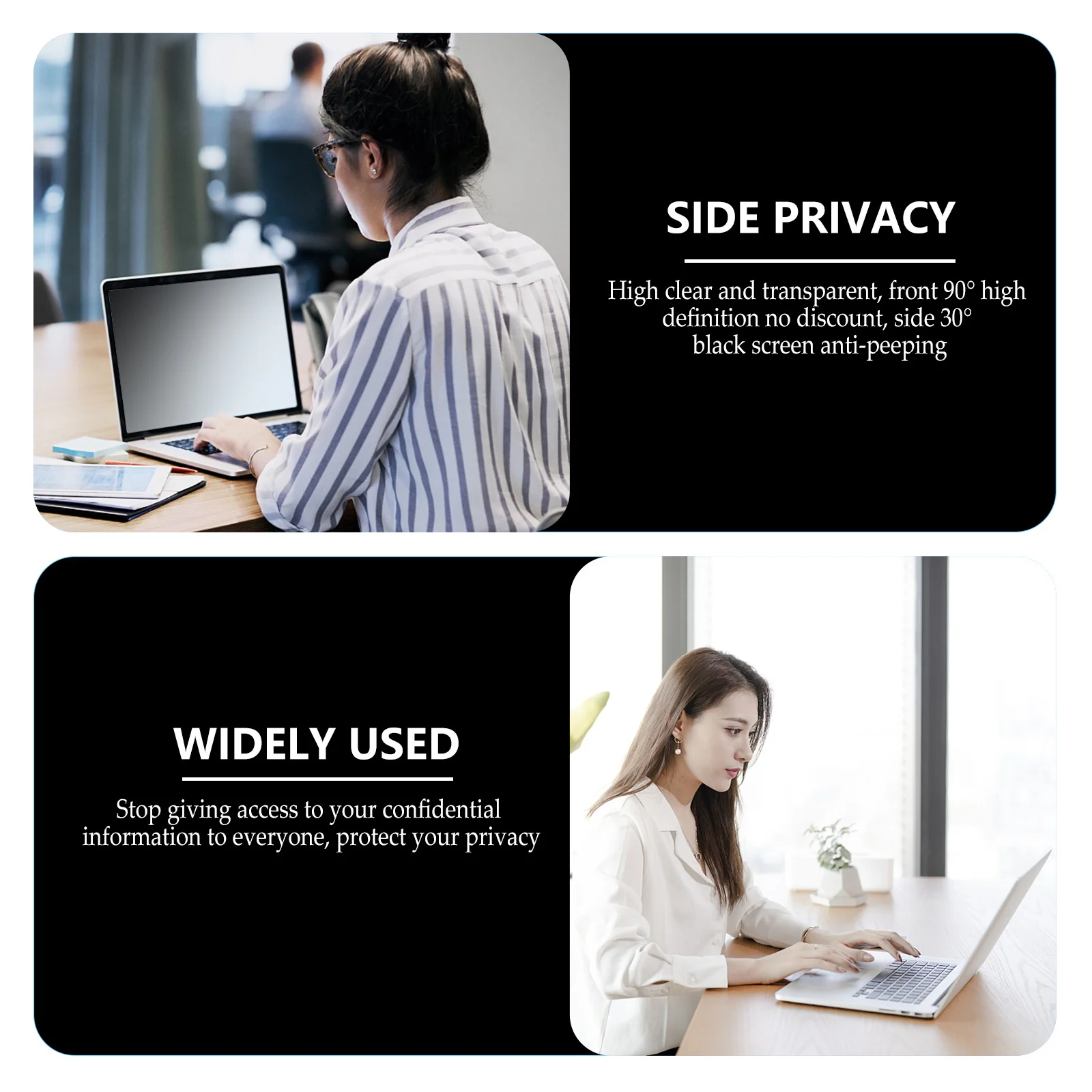 

Privacy Leak-Proof Filter Computer Screen Protector Anti-Peeping Film Simple Design Practical Use Privacy Screen Protector