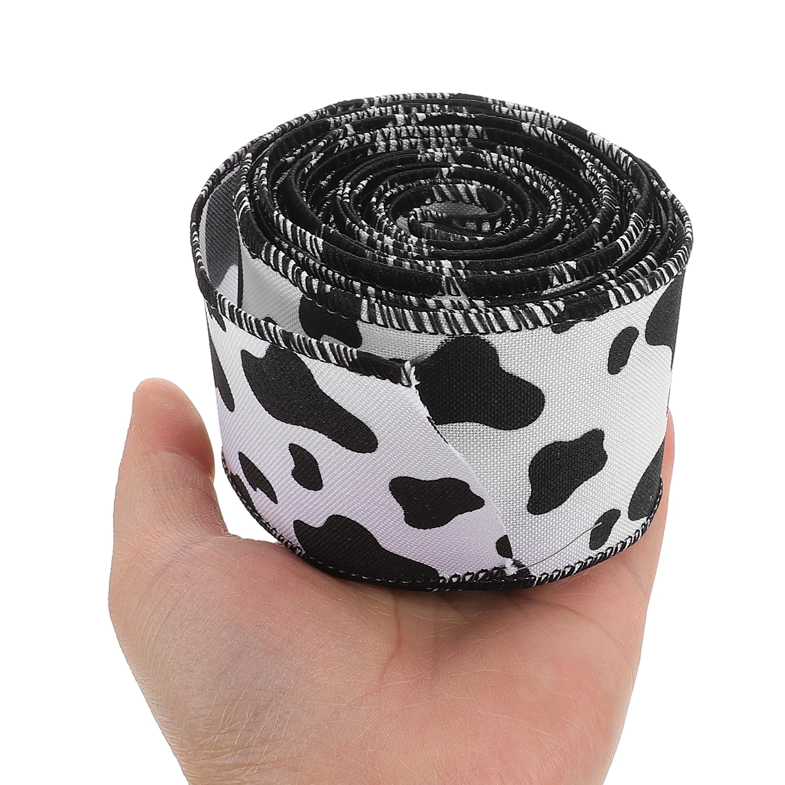 

5 Yard Packaging Farmhouse Cow Print Craft Bags Craft Ribbon Decorative Wrapping Ribbon for Ornaments Presents