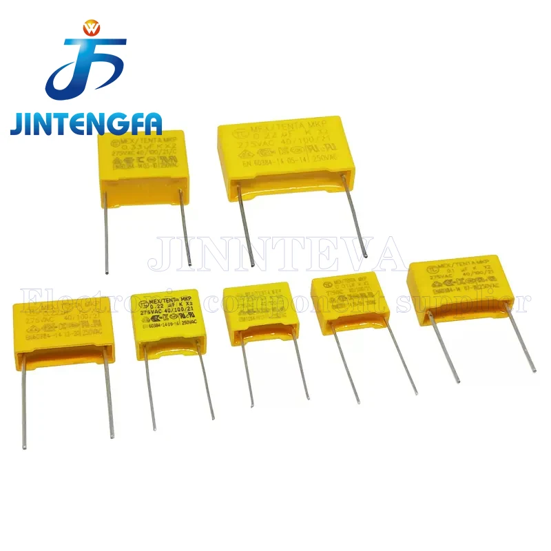 10PCS X2 MKP 275VAC Metalized Polypropylene Film Capacitor 10/15/22.5/27.5MM 0.01UF 0.1UF 0.22UF 0.33UF 0.47UF 0.68UF 1UF 2.2UF