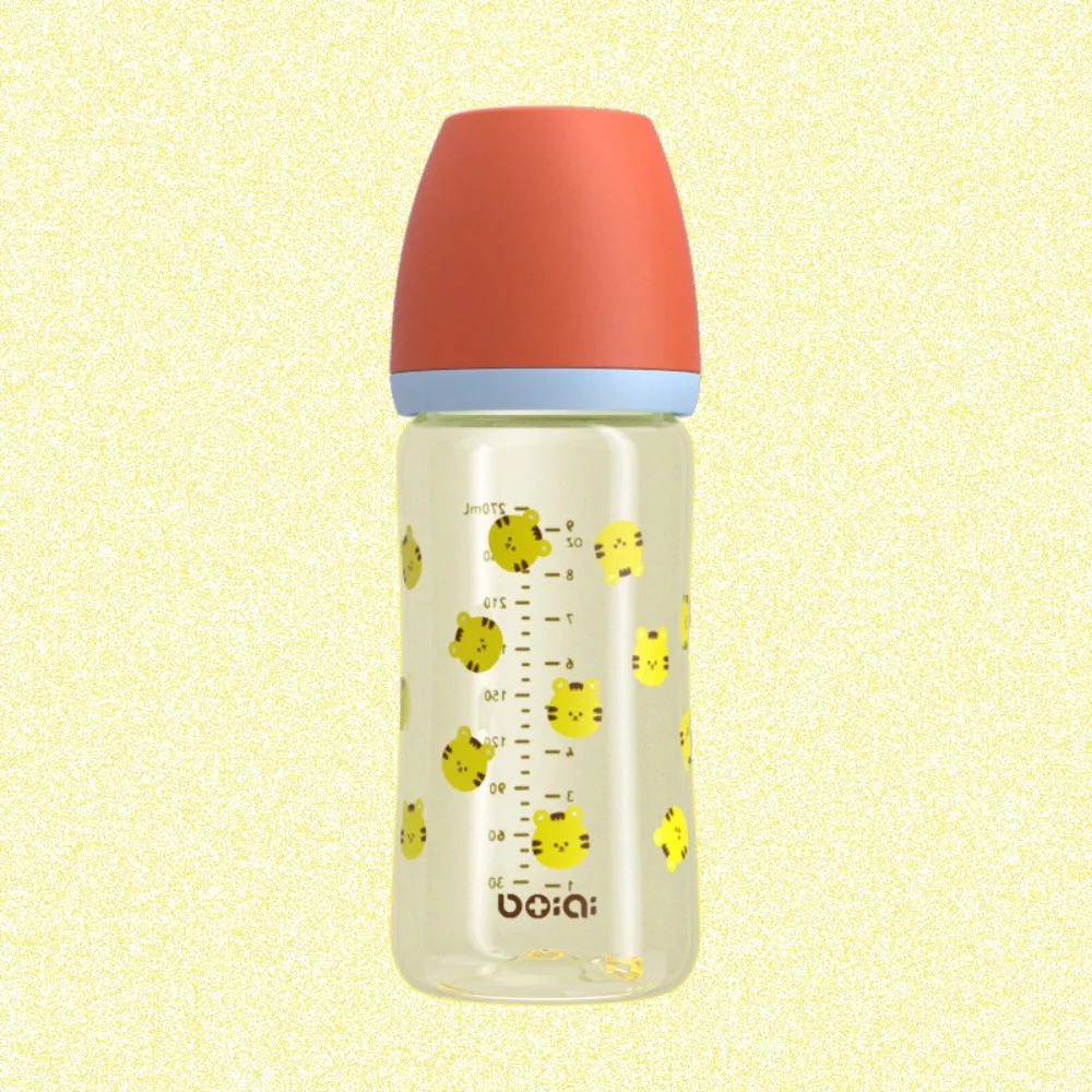 

Silicone Nipple 270ml Baby Bottle PP Food Grade Baby Milk Bottle Infant Newborns Baby Bottle With Handle Feeding Supplies