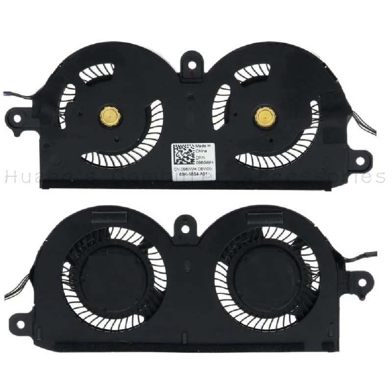 SS+Original Genuine CPU Cooling Fan 0980WH 980WH ND55C19‑16M01 For Dell XPS 13 9370 9380, Strictly‑Tested Replacement Part