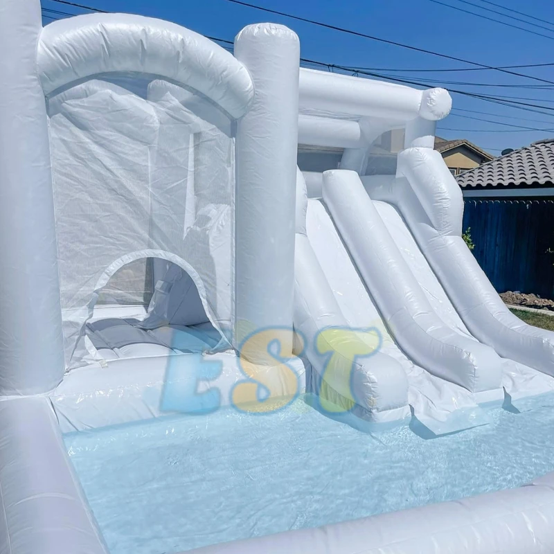 Factory Price Custom White Inflatable Bounce Castle Party High Quality Pink Wedding Bouncer House And Slide Combo For Sale