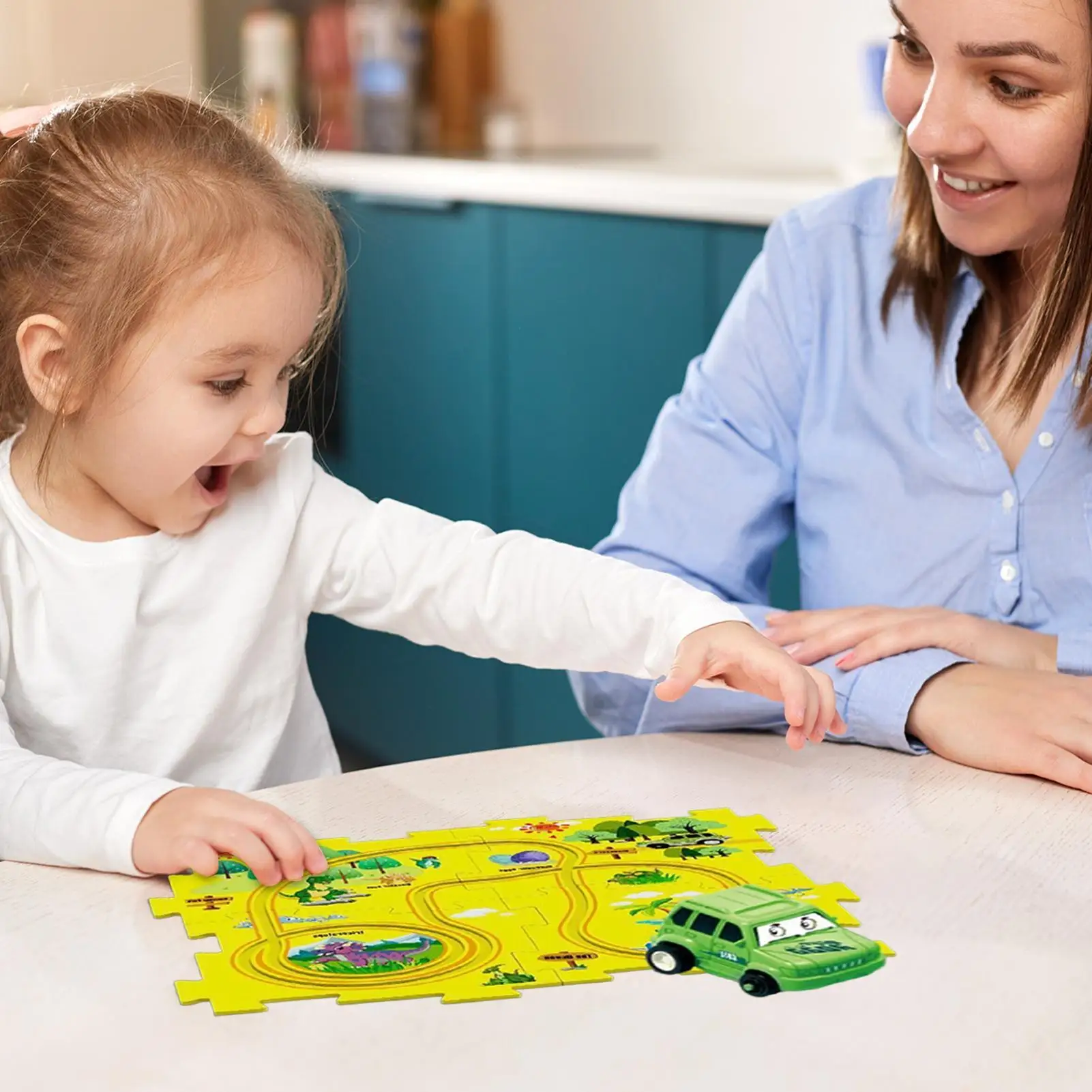 

Игровой набор-головоломка с треком-автомобилем, обучающая игрушка на батарейках, головоломка-гонщик, детский набор автомобильных треков для детей, рождественские мальчики, дети