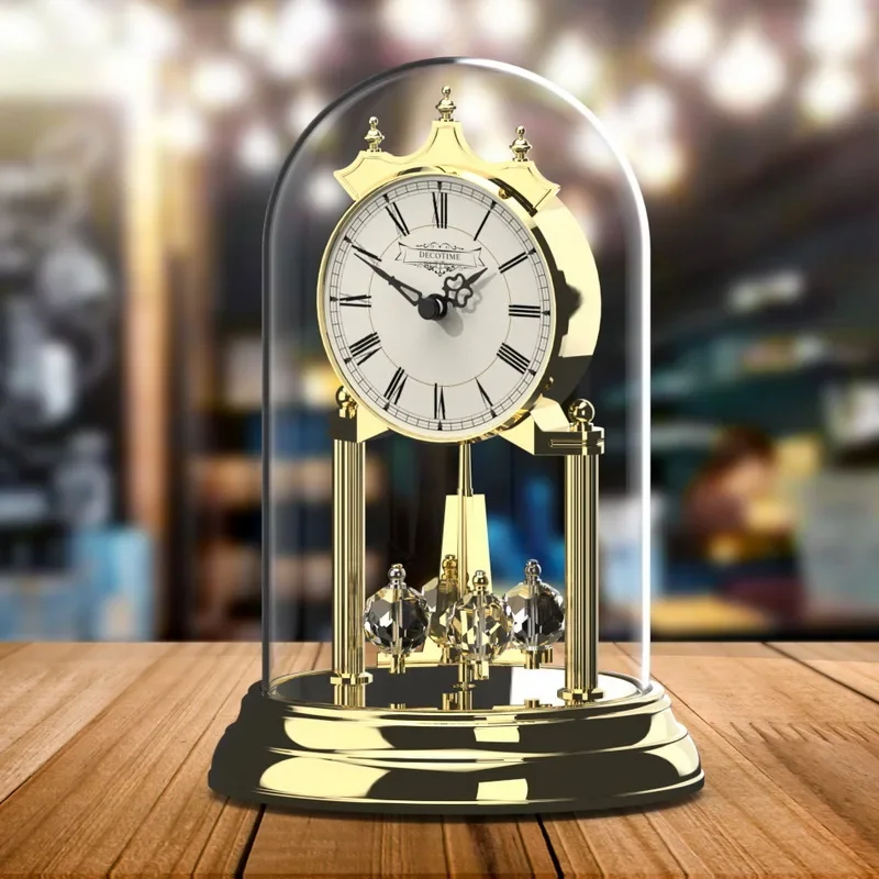 Revolving Metal Pendulum Clock Sitting Room Table Clock Clock European-style Bedroom Pendulum Modern Sitting