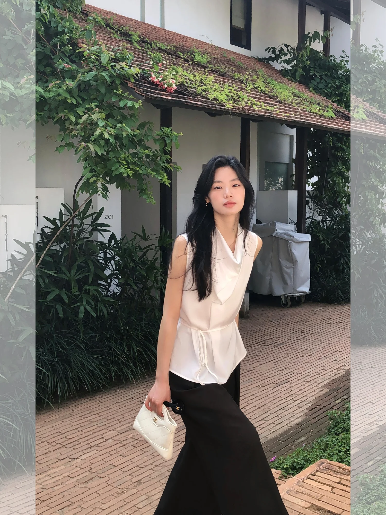 

Женская майка Pusumede High Intelligence Sensation с V-образным вырезом, без рукавов, с завязками на талии, повседневный стиль, полиэстер