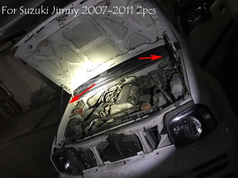 Para Suzuki Jimny 3th 2007-2017 barras de puntal de elevación de choque de Gas para capó de capó de reajuste de estilo de coche