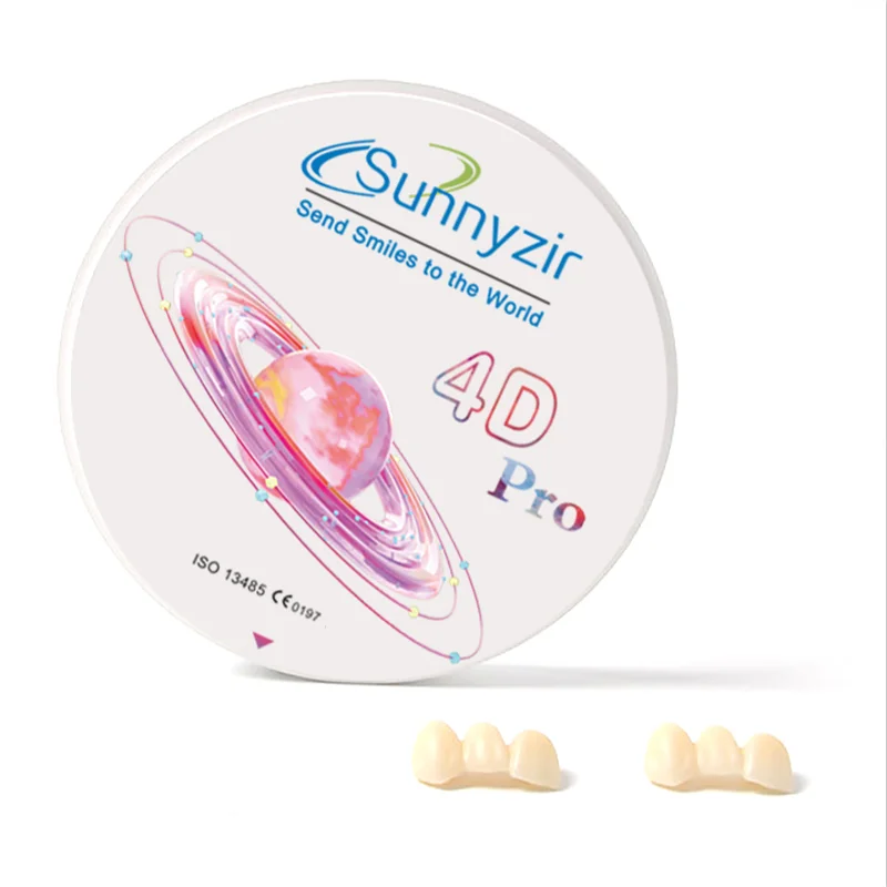 4D Pro Zirconia  Sunnyzir 98*12mm Sunnyzir  Dental Lab Multilaye Materia 98mmCAD/CAM Roland Milling Machine