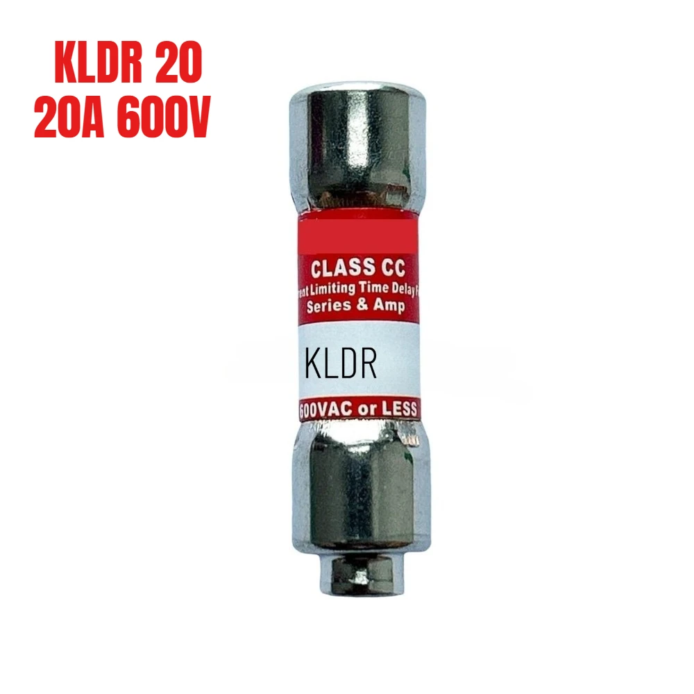 10PCS KLDR 20 Midget Time Delay Fuse, 20A 600VAC Class CC Circuit Protection Fuse Brand New