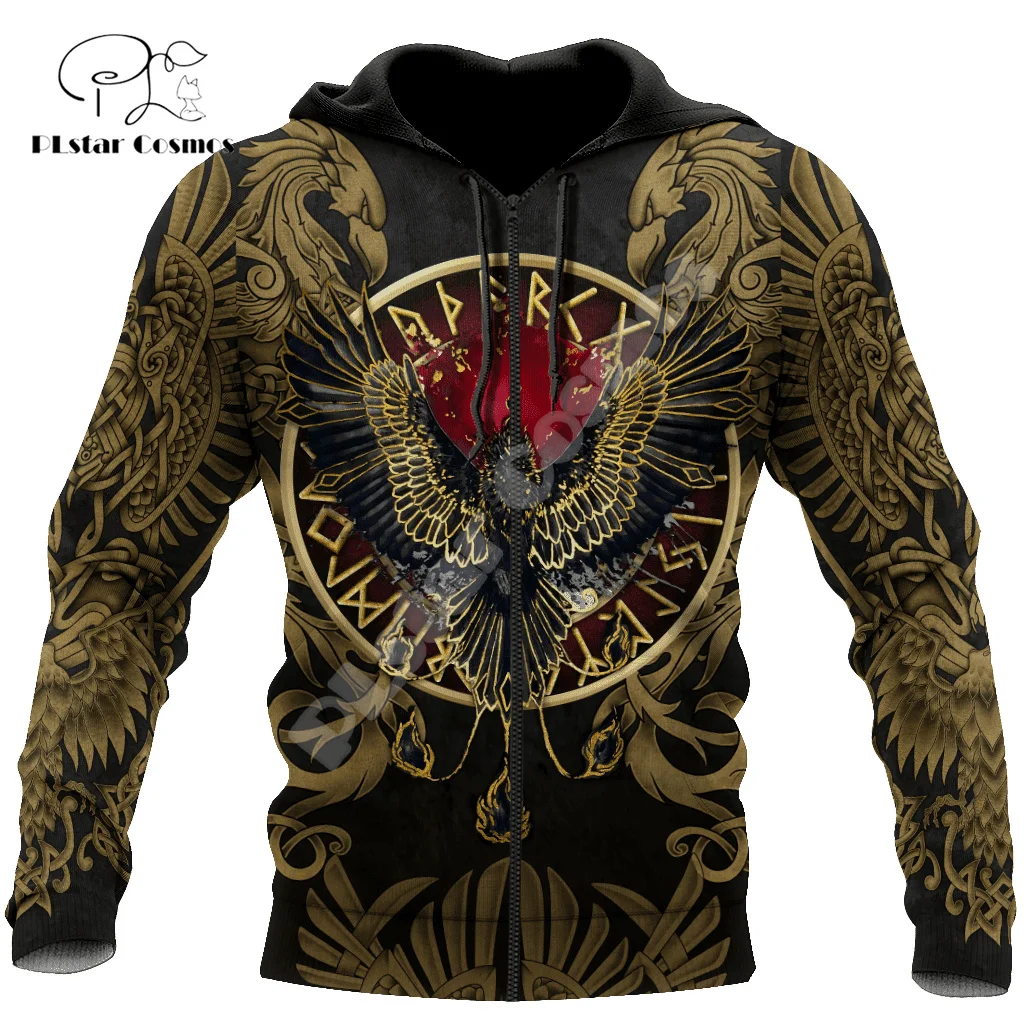 NewFashion Newest Nordic Mythology Warrior Odin Fenrir Wolf Tattoo 3DPrint Men/Women Pullover Harajuku Casual Jacket Hoodies Q12