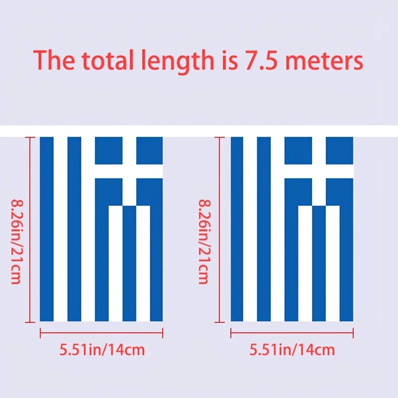 20pcs, Greek Flag String, Patriotic Activities March 25th, Greek National Day, Decorated as a Sports Bar Banner with Holiday