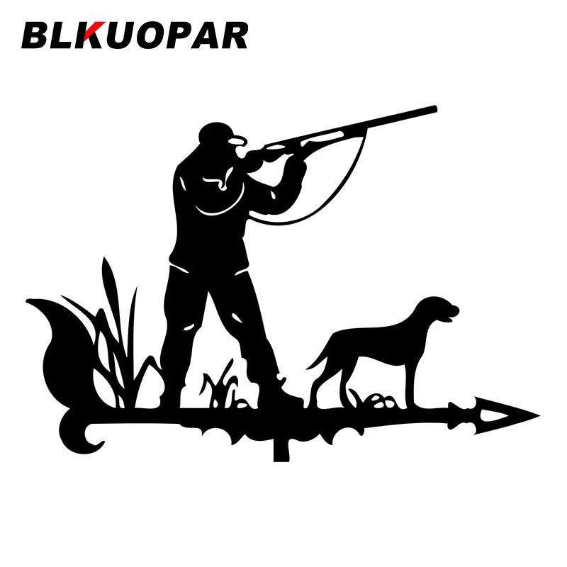 

BLKUOPAR Hunting Icons Silhouette Car Sticker Die Cut Sunscreen Decal Occlusion Scratch Vinyl Material Graphics Car Accessories