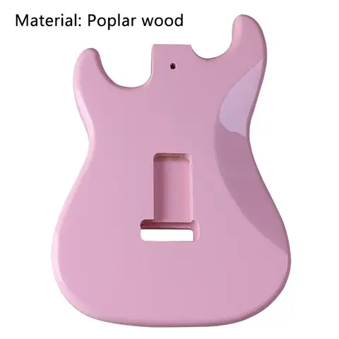 Parte di modifica della chitarra rosa in legno di pioppo stile ST per chitarra elettrica fai-da-te per strumento professionale Mani da 5,6 cm con vestibilità carina