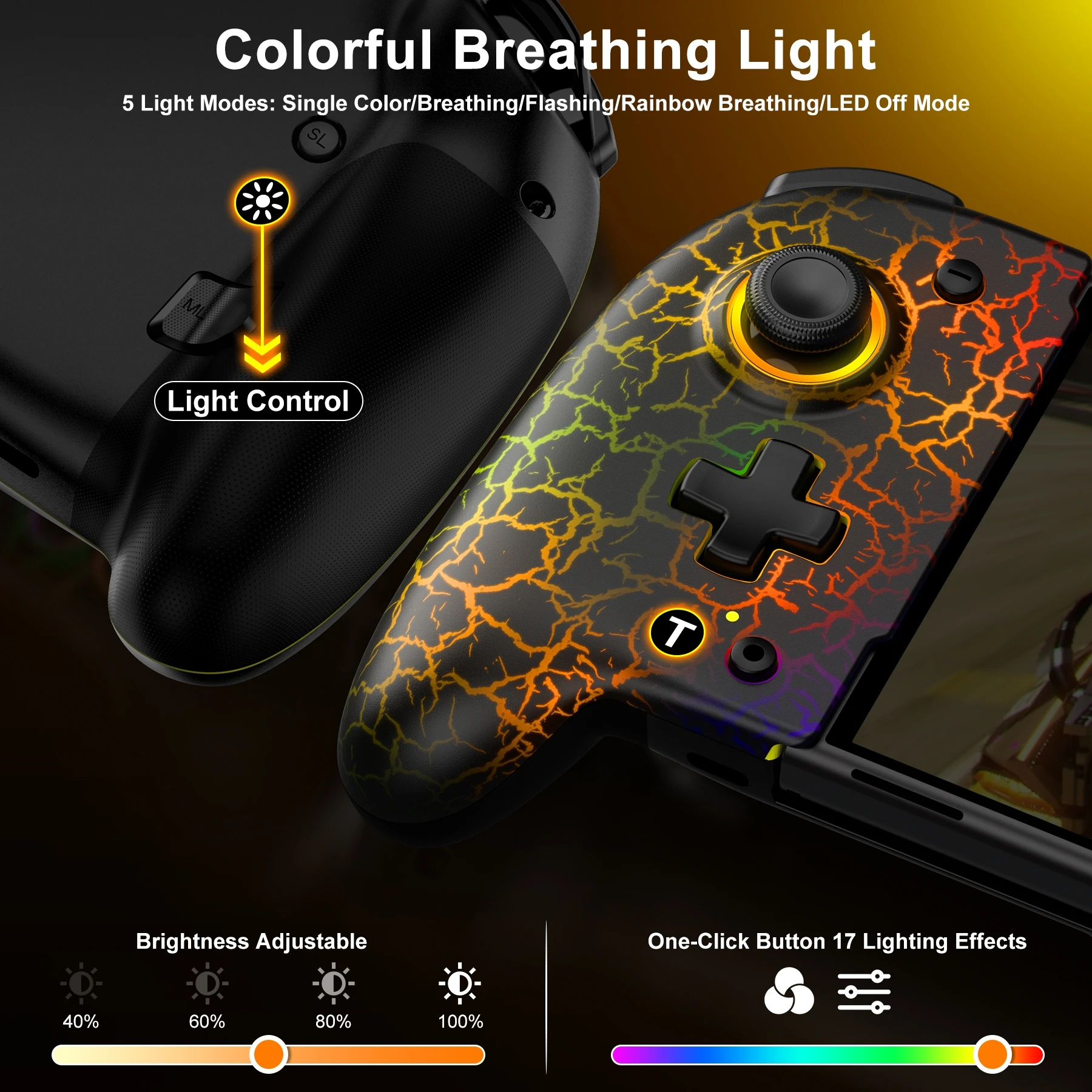 BEBONCOOL JC200 Switch OLED Gamepad 6-Axis Gyro
