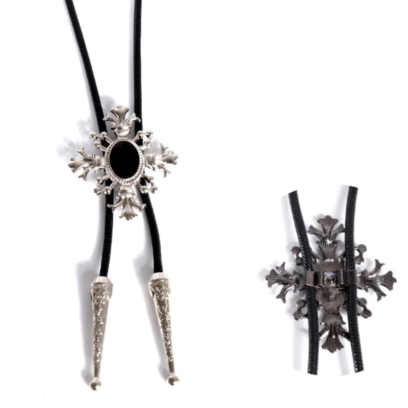 Bolo Tieสำหรับผู้ชายCarnivals WesternเนคไทโลหะผสมRhinestone Bolo Tieสำหรับเสื้อเสื้อกันหนาวตกแต่งเนคไทสำหรับชาย