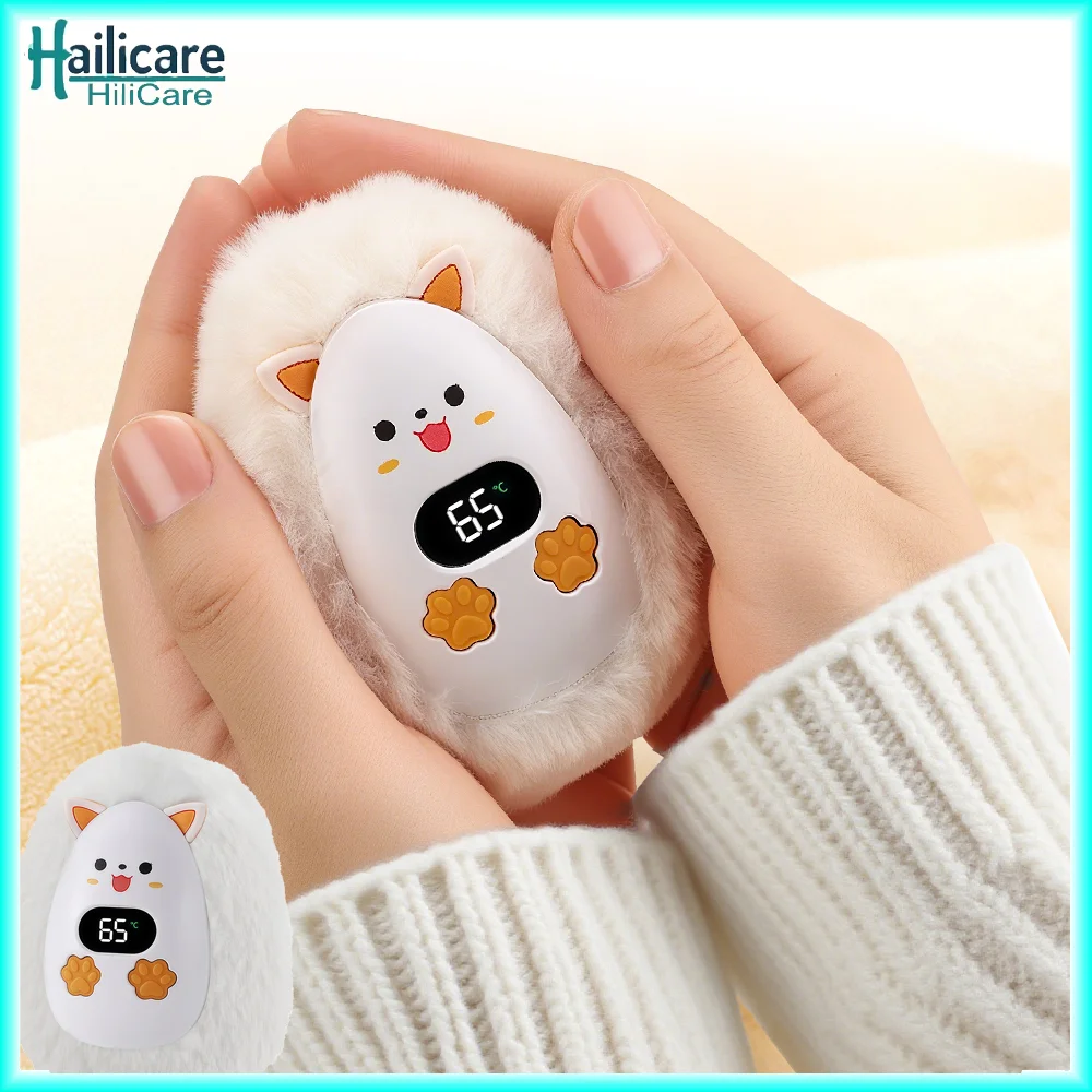 

Plush Hand Warmer Mini Hand Warmer Heater Digital Display 3 Temp Adjustable Portable Pocket Hand Warmer Hand Heater For Winter