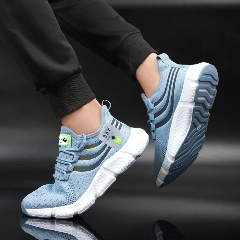 2023 Trend Men Casual Shoes Light Breathable Sneakers Outdoor Sports Mesh Fashion Basketball Shoes Black Running Tennis Shoes