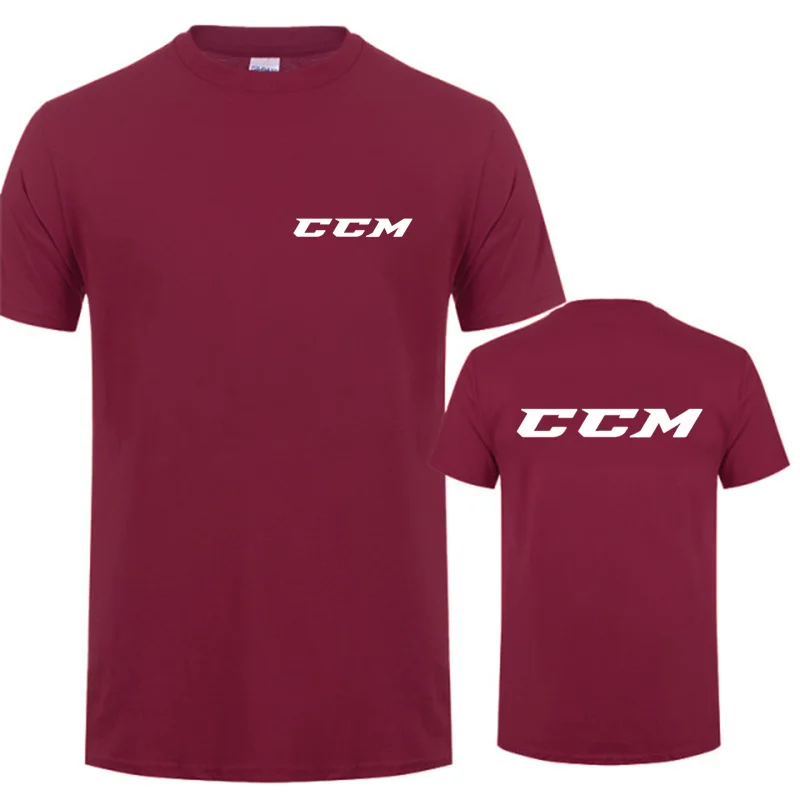 CCM T Shirt Men Summer Short Sleeve Cotton CCM Logo T-shirts Tops Man Funny T Shirts