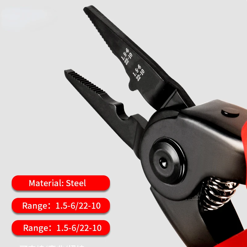 Imagem -05 - Combinação Kit Alicates Intercambiáveis Wire Stripper Wire Crimper Wire Cutter Tin Snips 2210awg em 1