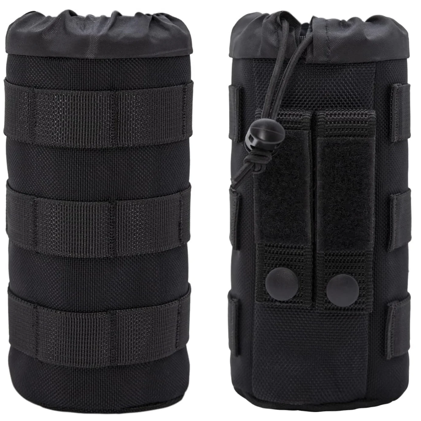 

1680D Nylon Police LEO Duty Belt Water Bottle Holder Pouch Traveling Fishing Tactical MOLLE Hydration Carrier Drawstring Bag