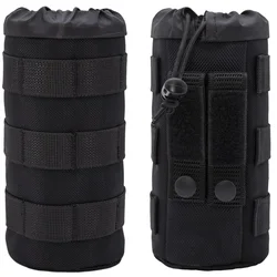 1680D Nylon Police LEO Duty Belt Water Bottle Holder Pouch Traveling Fishing Tactical MOLLE Hydration Carrier Drawstring Bag