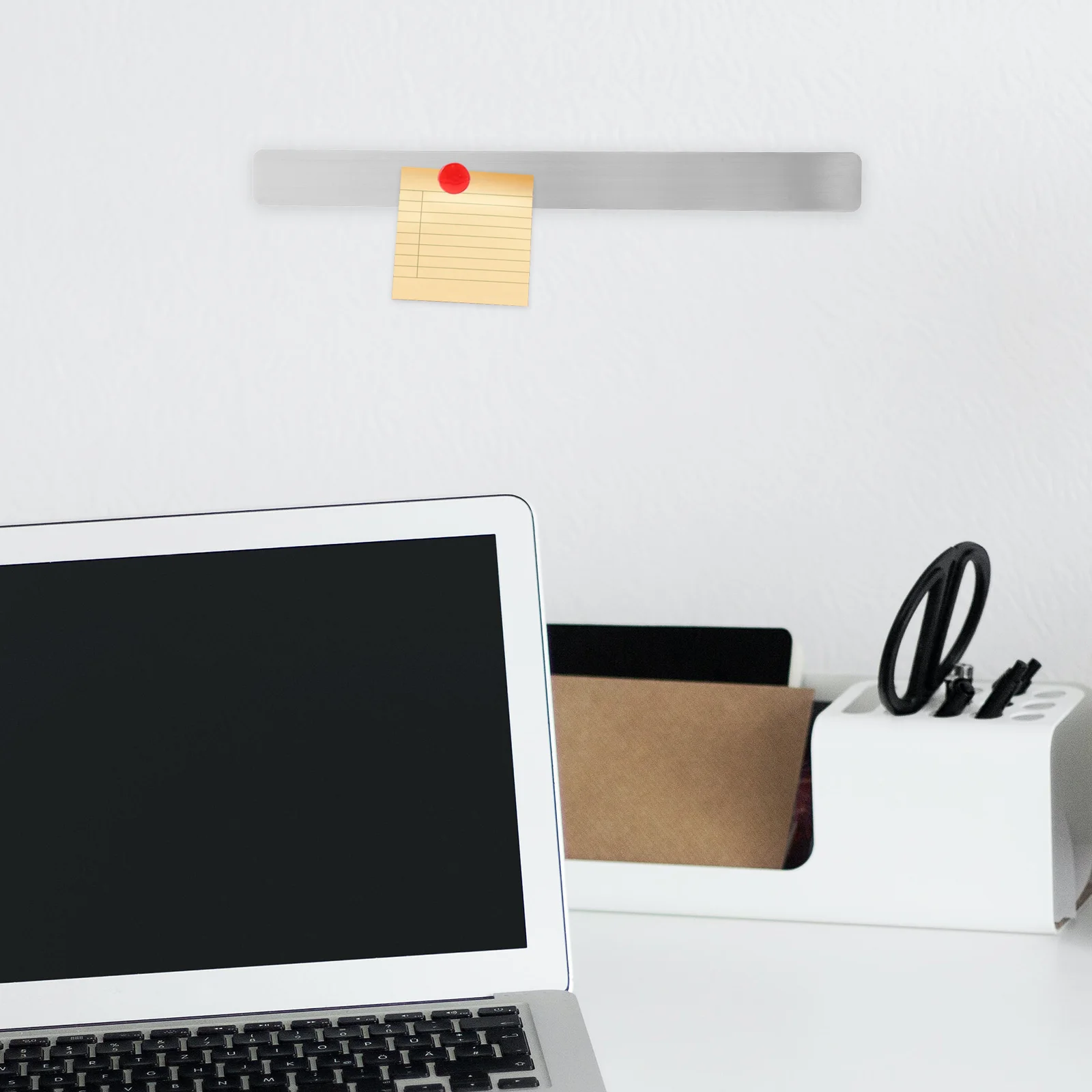 

2Pcs Iron Board for Magnets Display Metal Strips with Adhesive Backing Bulletin Board for Wall Memo Photo Organizer Decorative