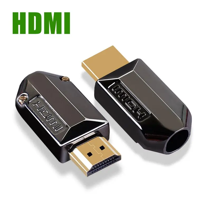 HDMI Connector with Metal Shell DIY HDMI-compatible Welding Plug High Speed HD Data Cable Connectors for Computer TV Pure Copper