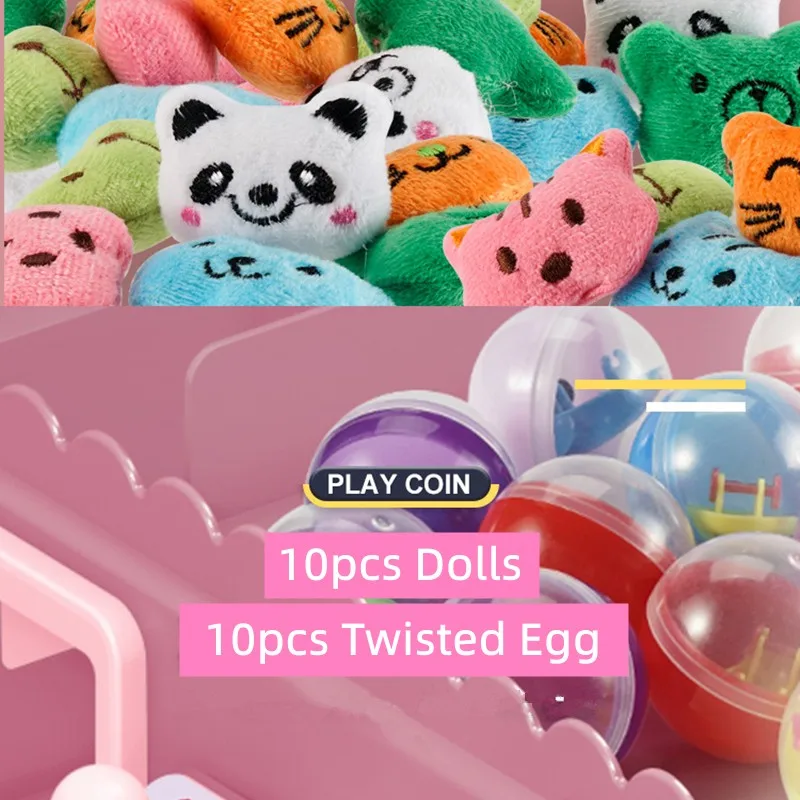 Children Mini Claw Crane Machine Kids Electric Coin Operated Game Twisted Egg Doll  Arcade Machine Boys Girls Birthday Gift 인형뽑기