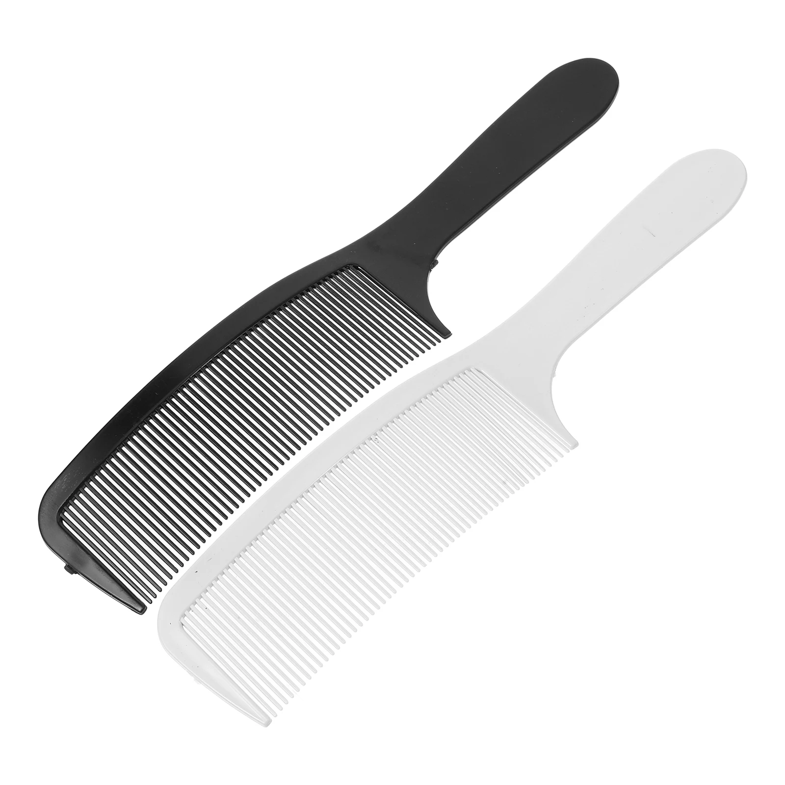

2pcs Barber Curved Comb For Hair Cutting Clipper Styling Fade Detangling Wet Hair Durable Professional Plastic