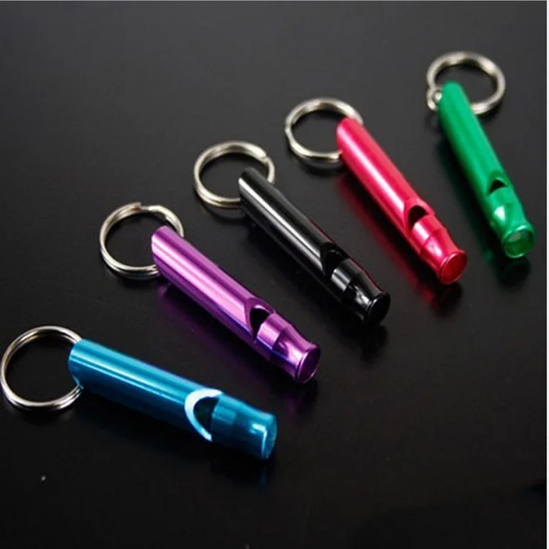 10 Pieces/set of Aluminum Alloy Small Whistle Keychain Outdoor Survival Camping Emergency Sports Safety Whistle