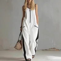 2026 Summer New Women‘s Zipper Round Neck Sleeveless Casual Romper  Breathable & Lightweight  Perfect for Beach Vacation Daily - Image 6