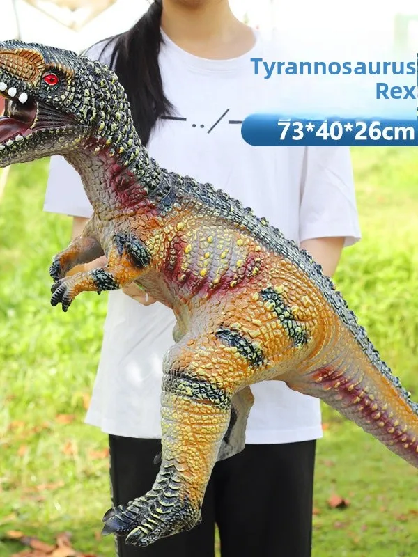 Large Size Simulation Dinosaur Toy Model Plastic rannosaurus Rex Muscle King Boys Gift Pretend Play Animal Dolls Toys