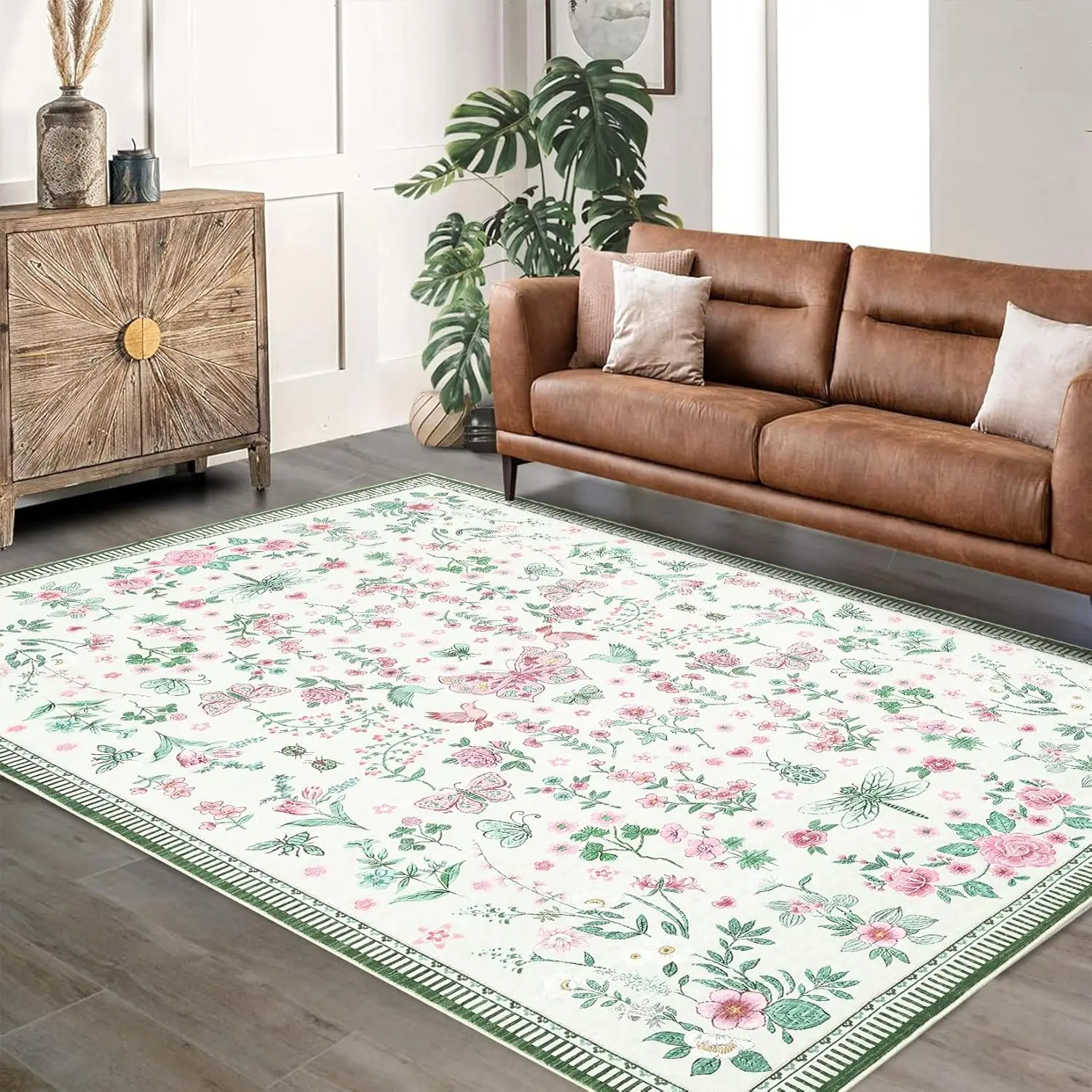 

VIKAMA American-Style Living Room Carpet, Stain-Resistant Sofa, Coffee Table, High-End Washable Bedside Rug, Home Decoration