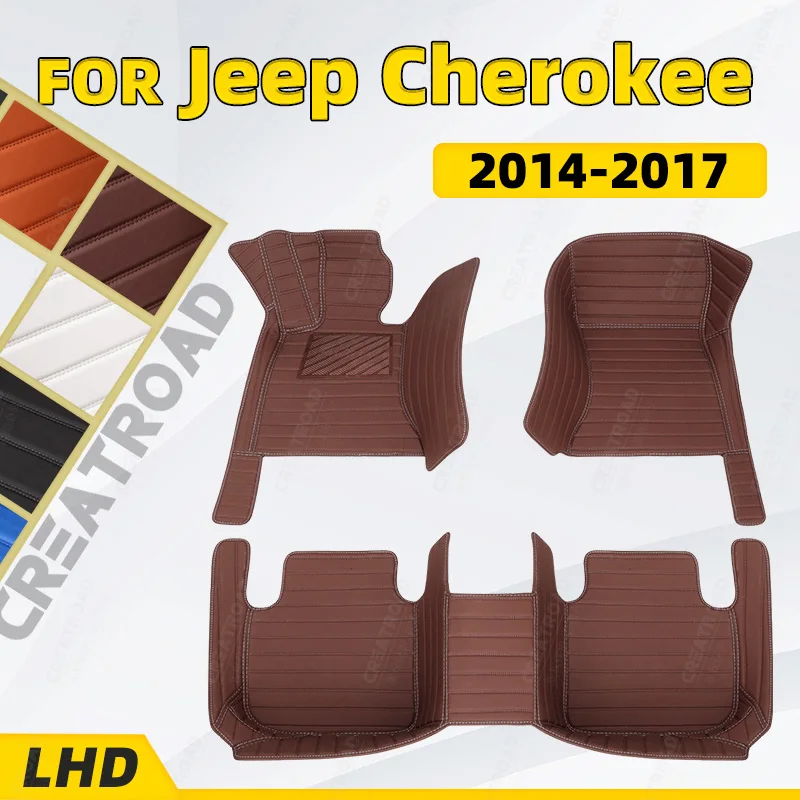 

Автомобильные напольные коврики на заказ для Jeep Cherokee 2014, 2015, 2016, 2017, автомобильные накладки на стопы, аксессуары для интерьера