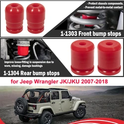 Polyurethane 2 Pcs 1-1303 Front Bump Stop and 2 Pcs 1-1304 Rear Bump Stop for Jeep Wrangler JK JKU 2007-2018 Interior Auto Parts