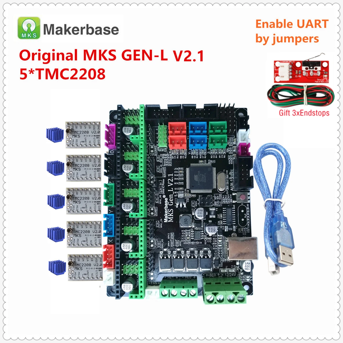 Makerbase original MKS GEN L V2.1 3D printer control card 8bit