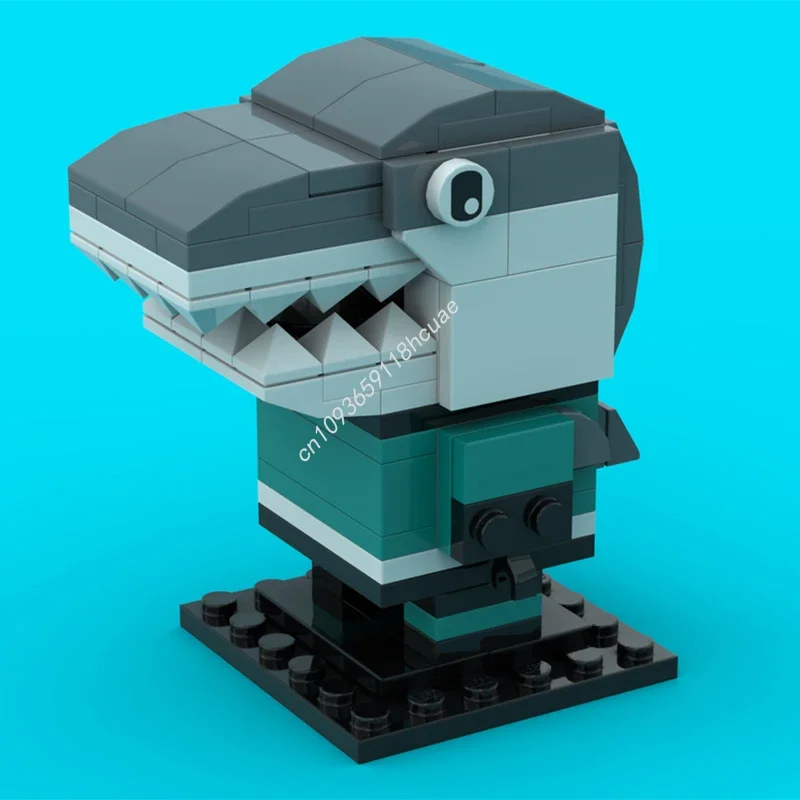 

114pcs MOC Sharkie Mascot Brickheadz Building Blocks STEAM Learning Hands-on ability up Logical thinking up Christmas toy Gift
