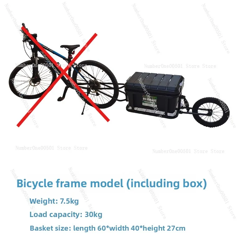 Single Wheel Trailer Motorcycle Bicycle Rear Hitch Electric Bike Customizable Small Trailer​