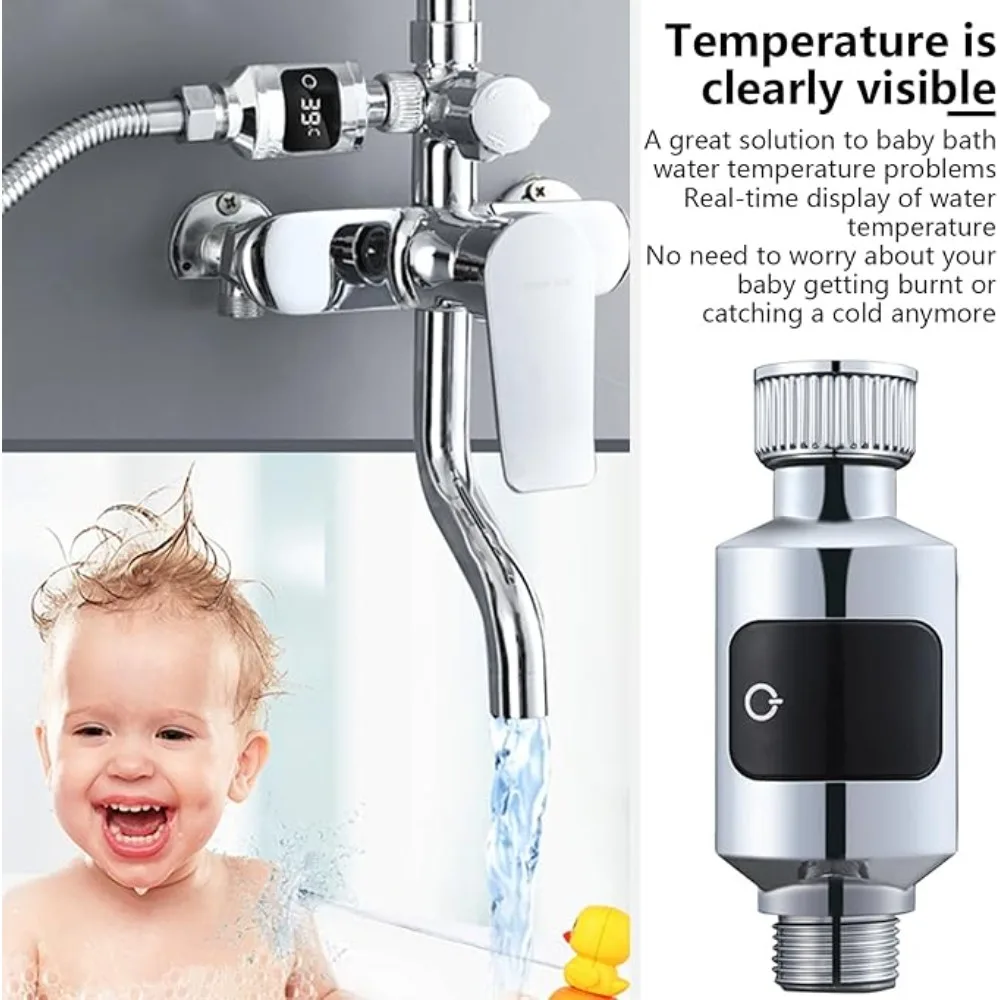 Shower Thermometer Led Digital Display Baby Bath WaterFahrenheit Celsius Thermometer LED Digital Shower Pyrometer
