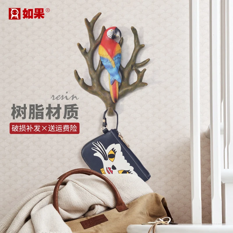 American Hook Entry Storage Clothes Entrance Wall Decoration Retro Animal Hanging Pendant