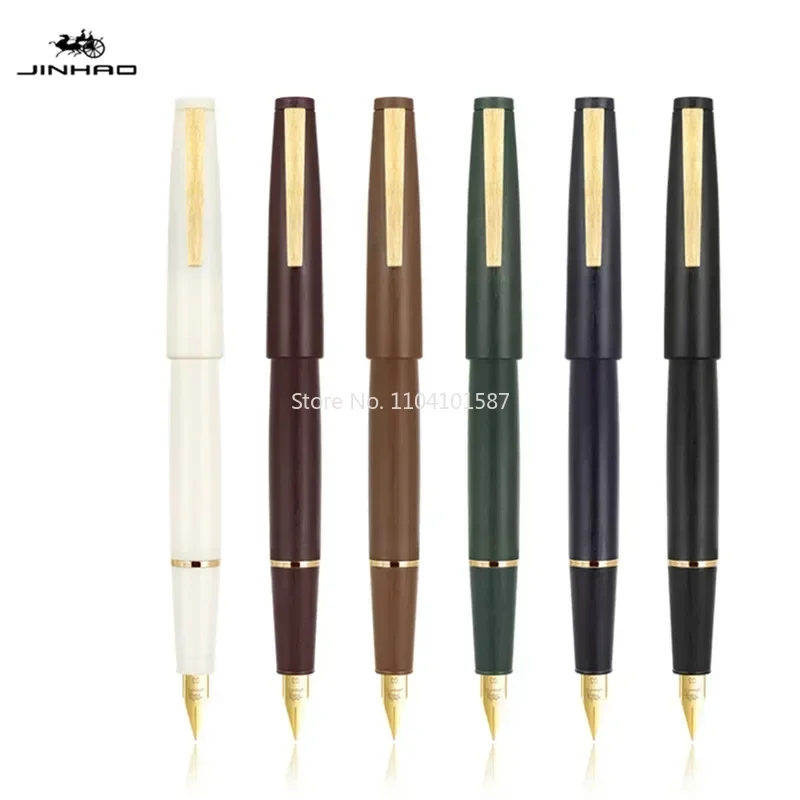 

Новый цвет JINHAO 80 Series, черная перьевая ручка из волокна, очень тонкое перо 0,38 мм, красный, белый, синий, черный, золотой/серебряный зажим, золотой перо