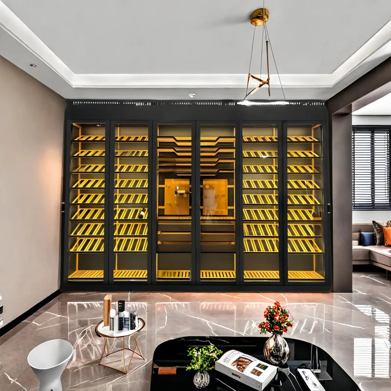 

Customize.Most Popular Style Stainless Steel Wine Cabinet Living Room Display Cabinet