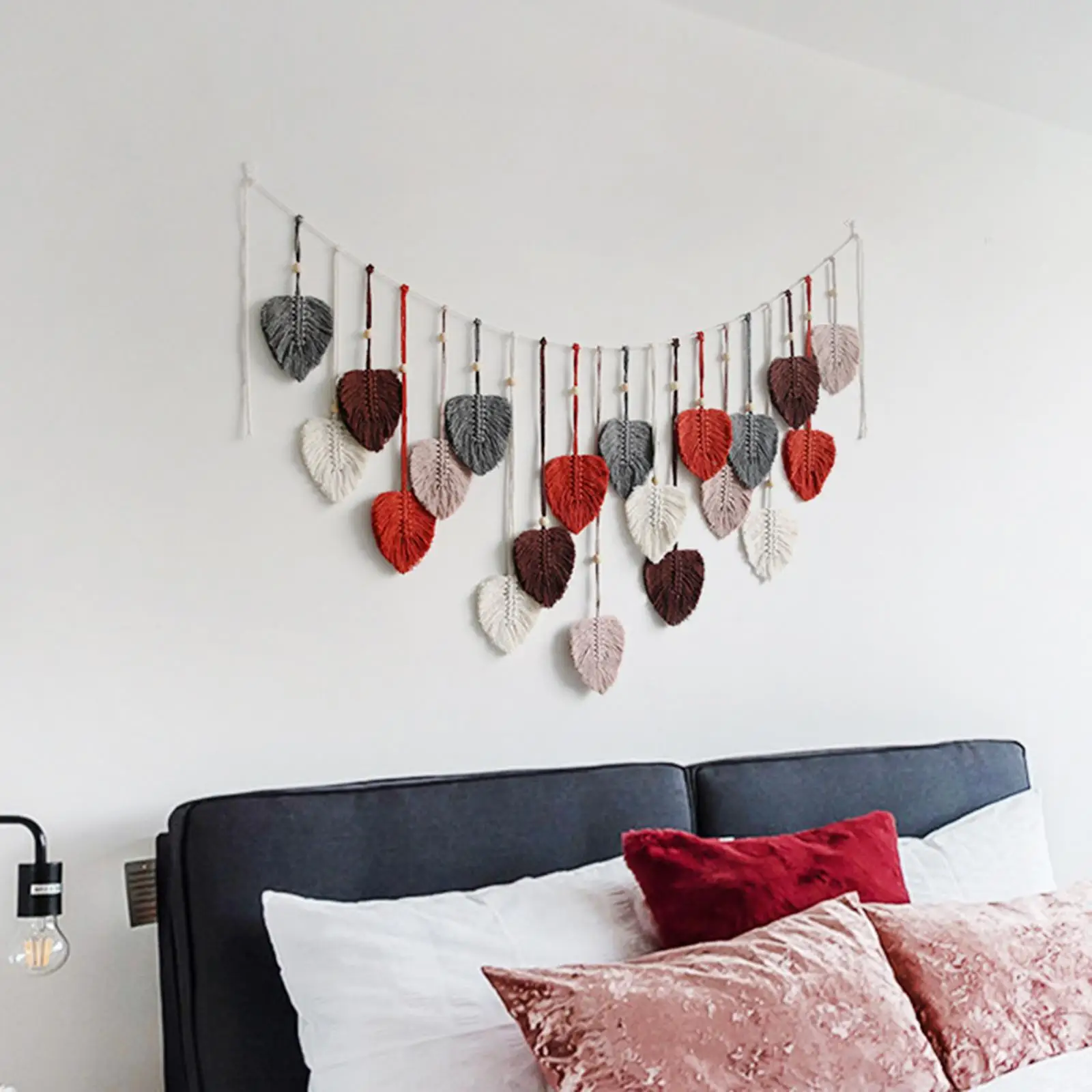 

Macrame Leaf Tapestry Wall Hanging Macrame Tapestry for Nursery Backdrop