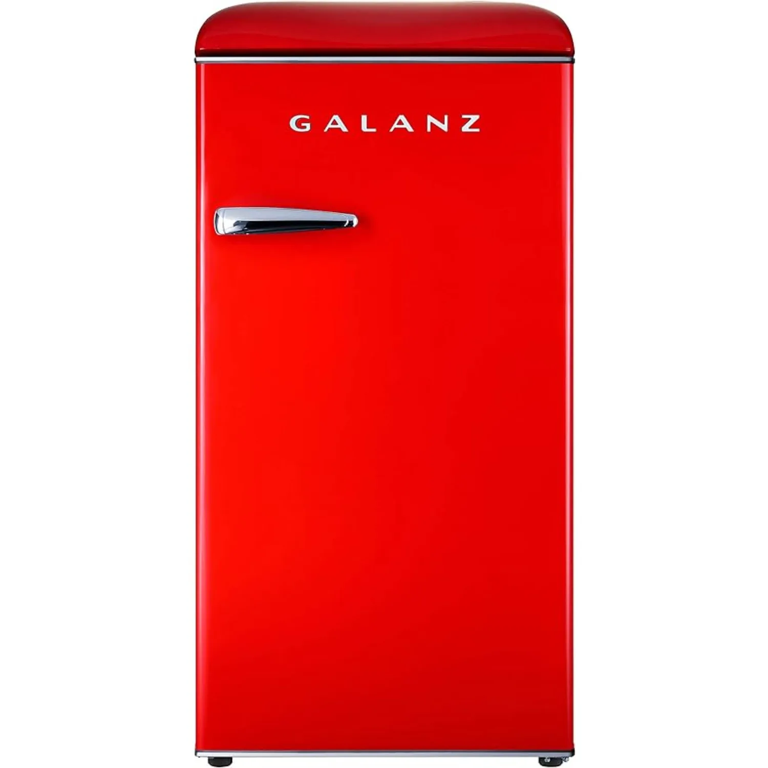 

GLR33MRDR10 Retro Compact Refrigerator, Single Door Fridge, Adjustable Mechanical Thermostat with Chiller, 3.3 Cu Ft, Red