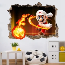 Hot Children game poster stickers super funny Boys Bros anime 3d vinyl wall decals kids room decoration cartoon wallpaper