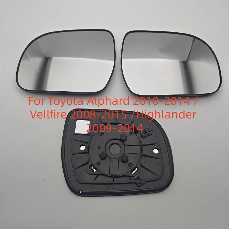 Car Left/Right Side Wide Angle with Heating Mirror Glass for Toyota Alphard 2010-2014 / Vellfire 2008-2015 /Highlander 2009-2014