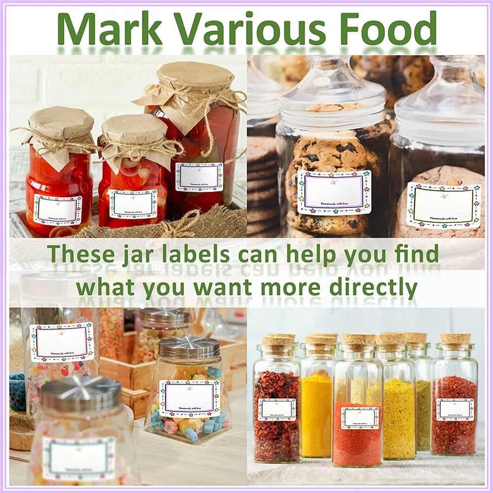 300pcs Blank Date Label Sticker Kitchen Refrigerator Food Storage Classification Content Labels for Container Bag Jar Mark Label