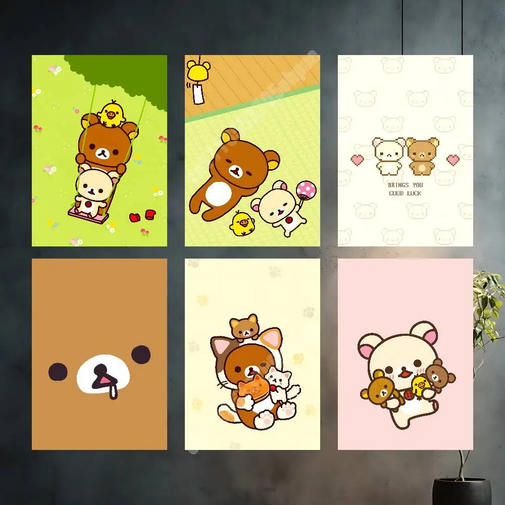 Cute R-RilakKuma K-KorilakKuma Aesthetic Poster Gallery Prints HD Home Wall Art Stylish Decoration