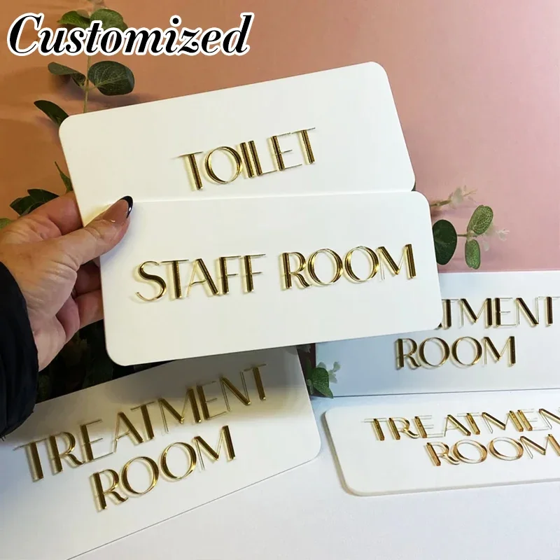 Custom 3D Acrylic Logo Sign for Door or Wall Modern Salon Sign with Stand Offs Business Signage Door Plaque Spa Room Clinic Gift