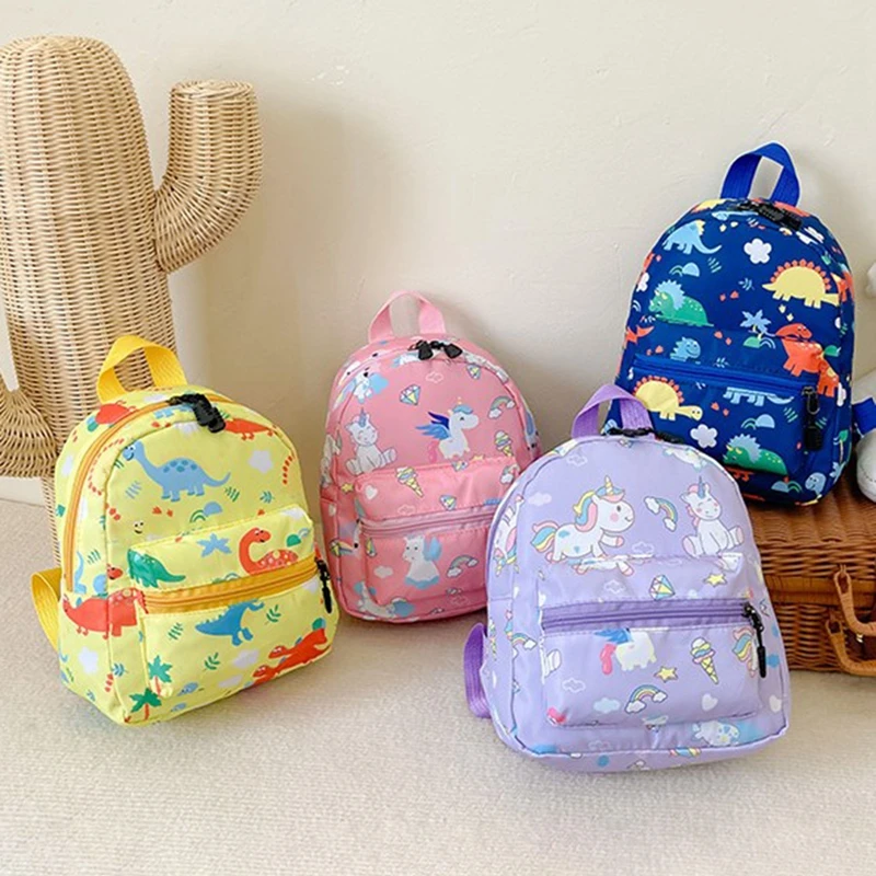 Mochilas de dinossauro dos desenhos animados para adolescentes, Cute Kindergarten Schoolbag, impermeável Kids Book Bags, sacos animais para meninos