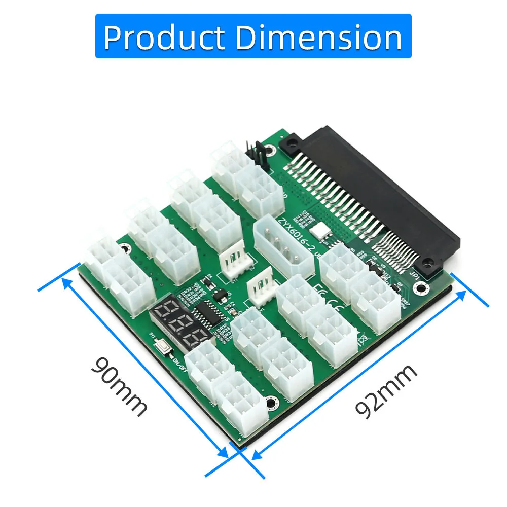 Upgrade Atx 18 + 12PIN Power Slot Te 16x 6Pin Voeding Breakout Board Adapter Converter 12V Voor Dell psu En Btc Mijnbouw